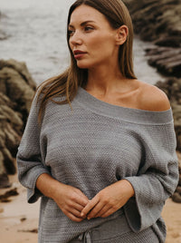 TALAMAYA CORAL KNITTED TEE PULLOVER