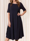 TANI TRI DRESS WITH TRIM