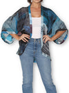 THE ARTISTS LABEL SKETCHBOOK COLLAGE SILK KIMONO