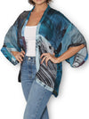 THE ARTISTS LABEL SKETCHBOOK COLLAGE SILK KIMONO