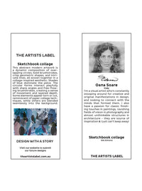 THE ARTISTS LABEL SKETCHBOOK COLLAGE SILK KIMONO