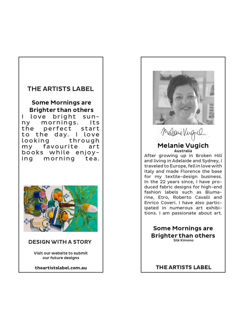 THE ARTISTS LABEL SOME MORNINGS SILK KIMONO