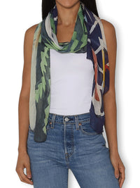 THE ARTISTS LABEL BANKSIA SPECIOSA ON INKY BLACK SCARF