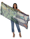 THE ARTISTS LABEL BANKSIA SPECIOSA ON INKY BLACK SCARF