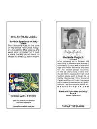 THE ARTISTS LABEL BANKSIA SPECIOSA ON INKY BLACK SCARF