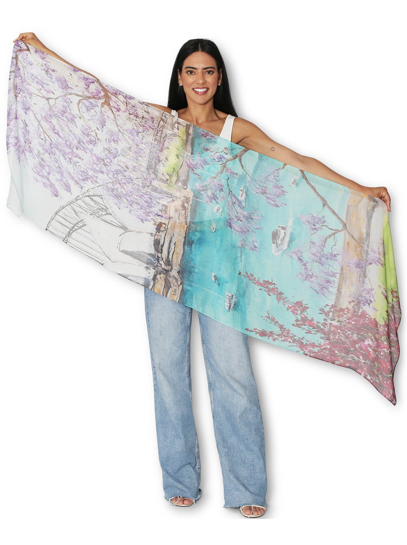 THE ARTISTS LABEL SYDNEY HARBOUR IN SPRING SCARF