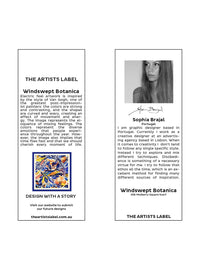 THE ARTIST LABEL WINDSWEPT BOTANICA SILK SQUARE SCARF