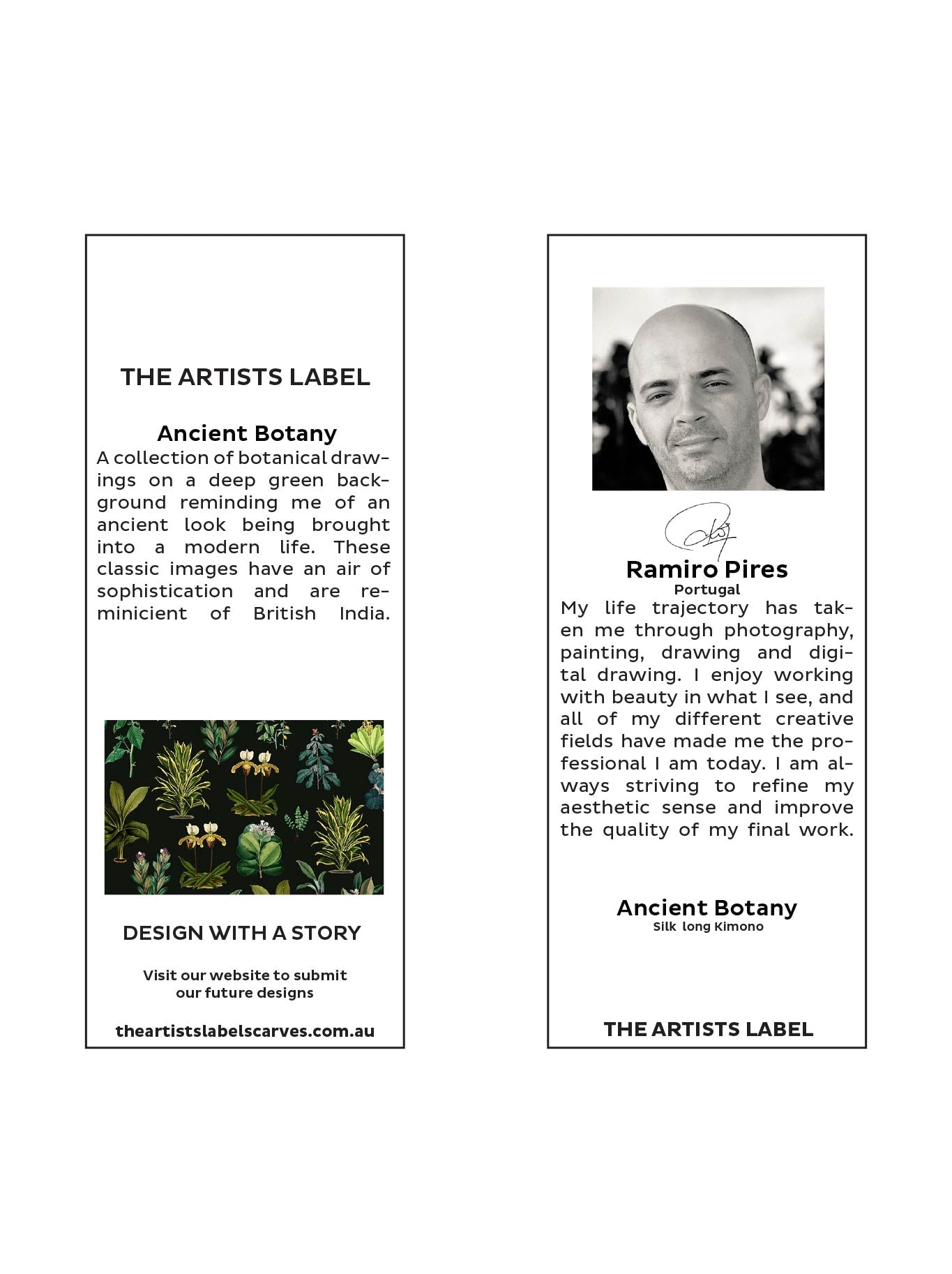 THE ARTIST LABEL ANCIENT BOTANY SILK LONG KIMONO