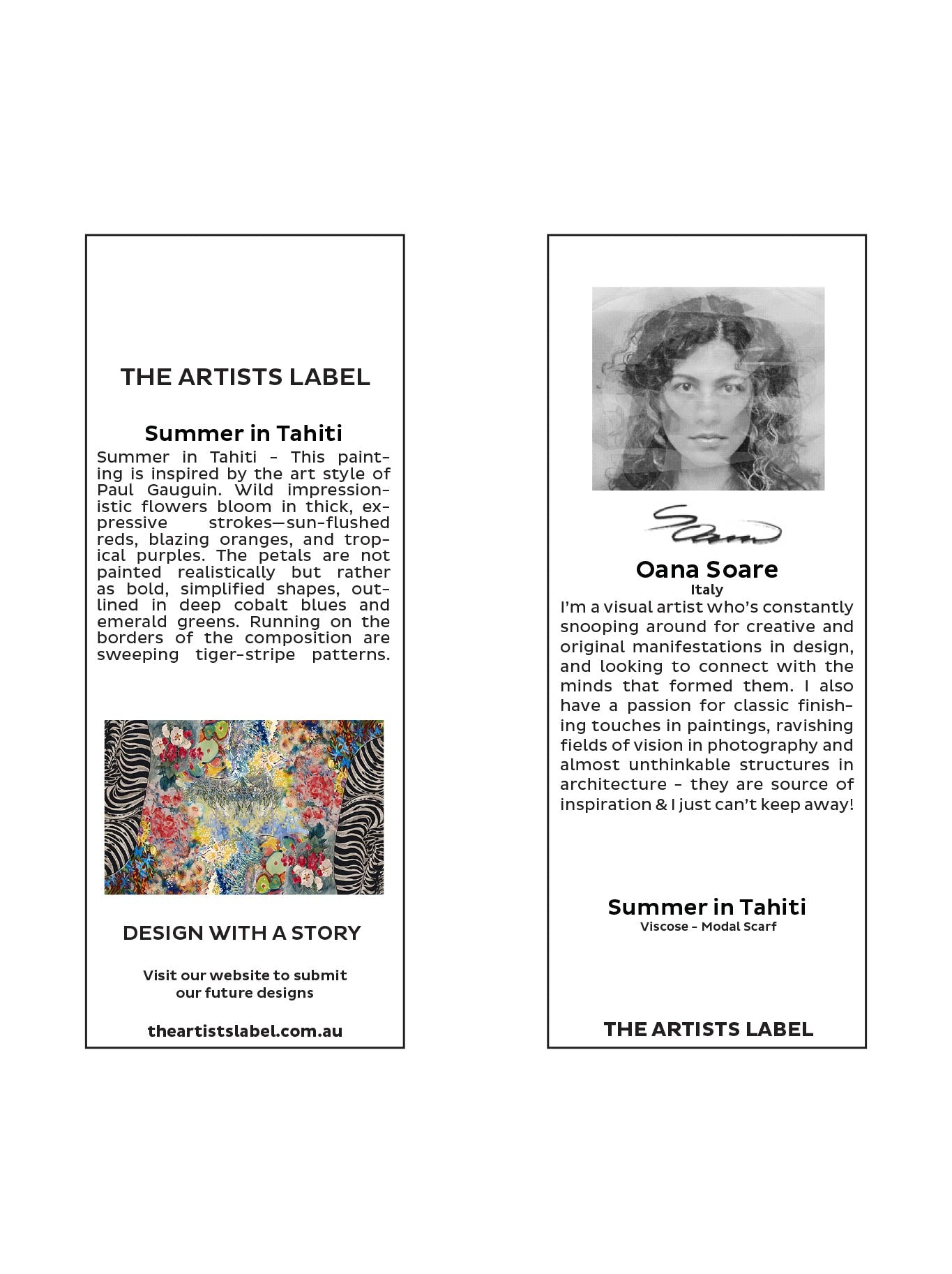 THE ARTIST LABEL SUMMER IN TAHITI SCARF