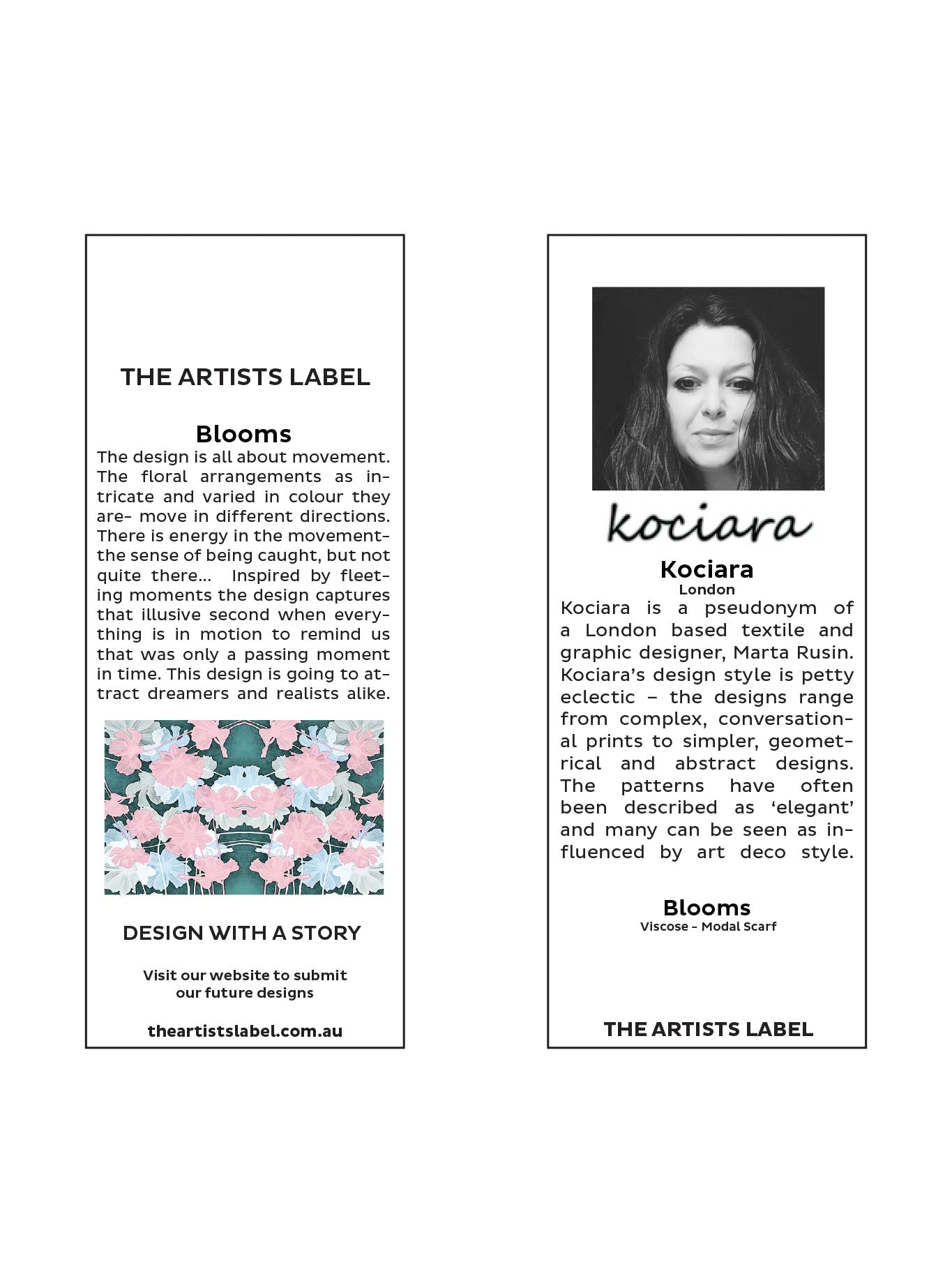 THE ARTISTS LABEL BLOOMS SCARF