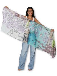 THE ARTISTS LABEL SYDNEY HARBOUR SILK SCARF
