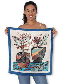 THE ARTISTS LABEL POTTED PLANTS SILK SQUARE