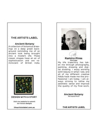 THE ARTIST LABEL ANCIENT BOTANY SILK SQUARE SCARF