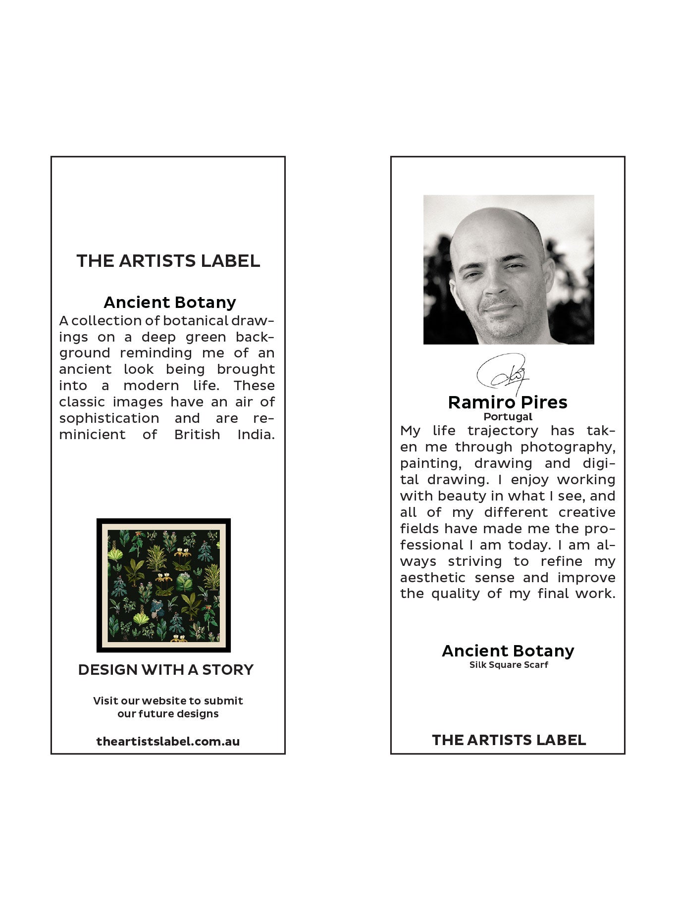 THE ARTIST LABEL ANCIENT BOTANY SILK SQUARE SCARF