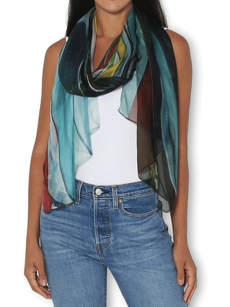 THE ARTISTS LABEL DRAG YOUR BANANA SILK SCARF