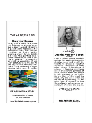 THE ARTISTS LABEL DRAG YOUR BANANA SILK SCARF