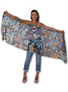 THE ARTISTS LABEL NIGHT FLOWERS SCARF