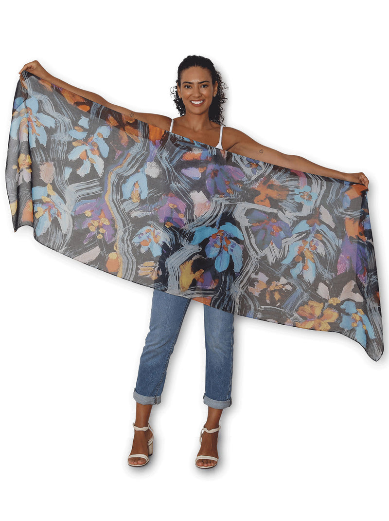 THE ARTISTS LABEL NIGHT FLOWERS SCARF