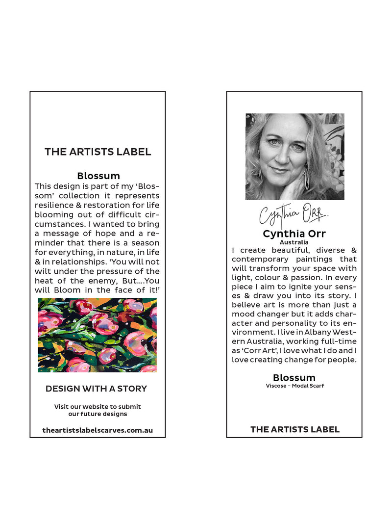 THE ARTISTS LABEL BLOSSOM SCARF