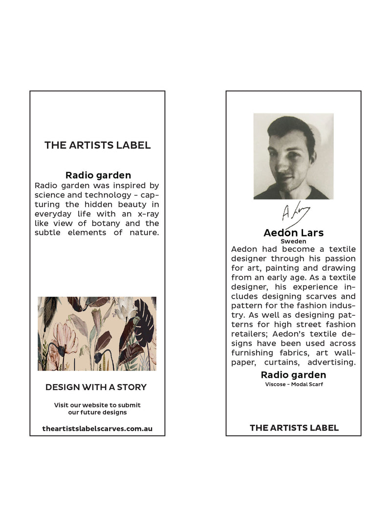 THE ARTISTS LABEL RADIO GARDEN SCARF