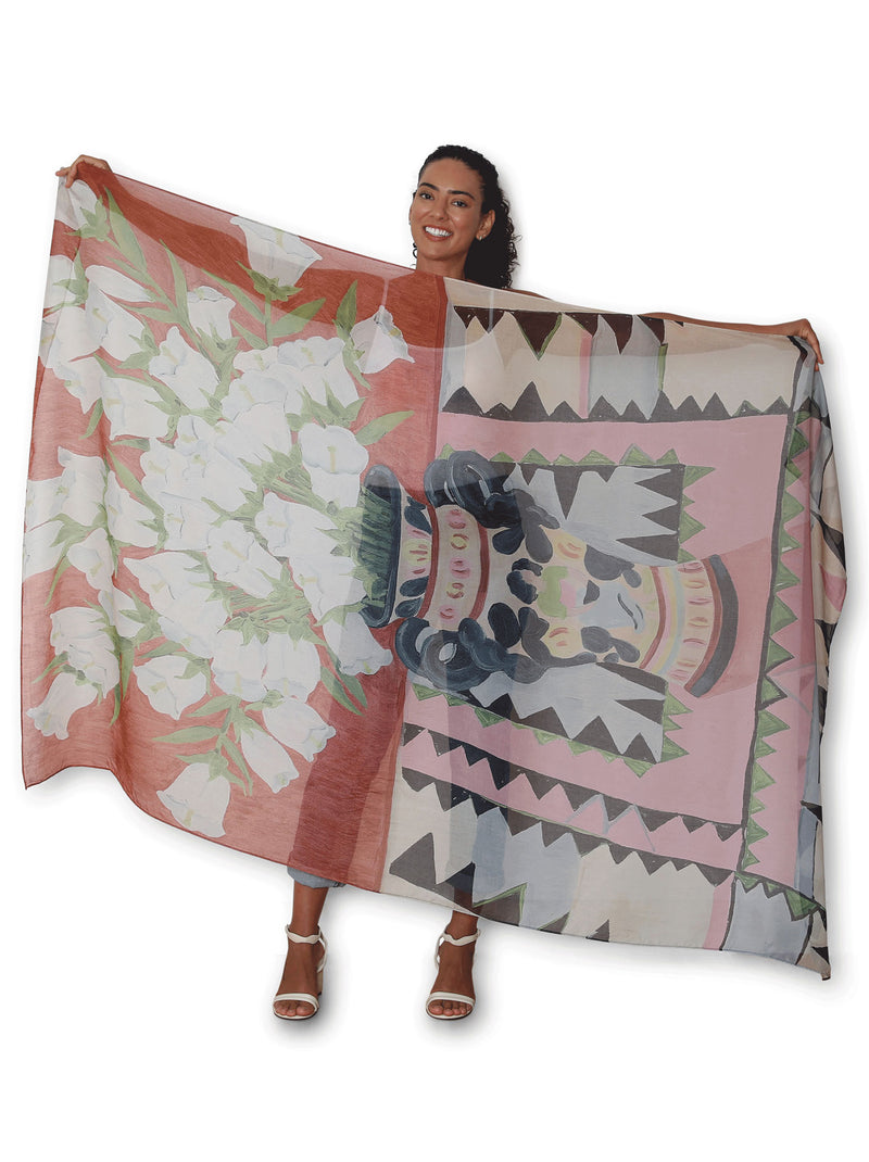 THE ARTISTS LABEL FOXGLOVES MAKE ME THINK OF YOU SCARF