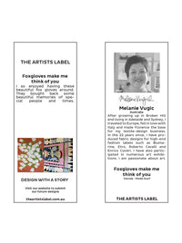 THE ARTISTS LABEL FOXGLOVES MAKE ME THINK OF YOU SCARF