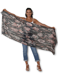 THE ARTISTS LABEL PUZZLE BLOOM WOOL SCARF