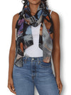 THE ARTISTS LABEL NIGHT FLOWERS WOOL SCARF