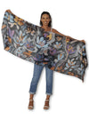 THE ARTISTS LABEL NIGHT FLOWERS WOOL SCARF