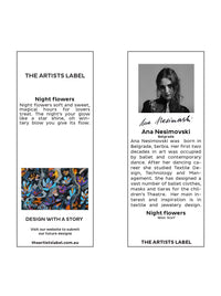 THE ARTISTS LABEL NIGHT FLOWERS WOOL SCARF
