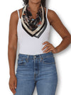 THE ARTISTS LABEL PUZZLE BLOOM SILK SQUARE SCARF