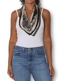 THE ARTISTS LABEL RADIO GARDEN SILK SQUARE SCARF