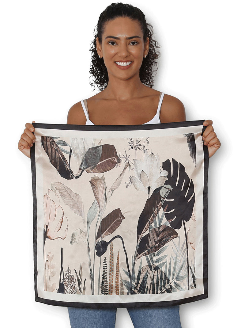 THE ARTISTS LABEL RADIO GARDEN SILK SQUARE SCARF