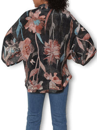 THE ARTISTS LABEL PUZZLE BLOOM SILK KIMONO