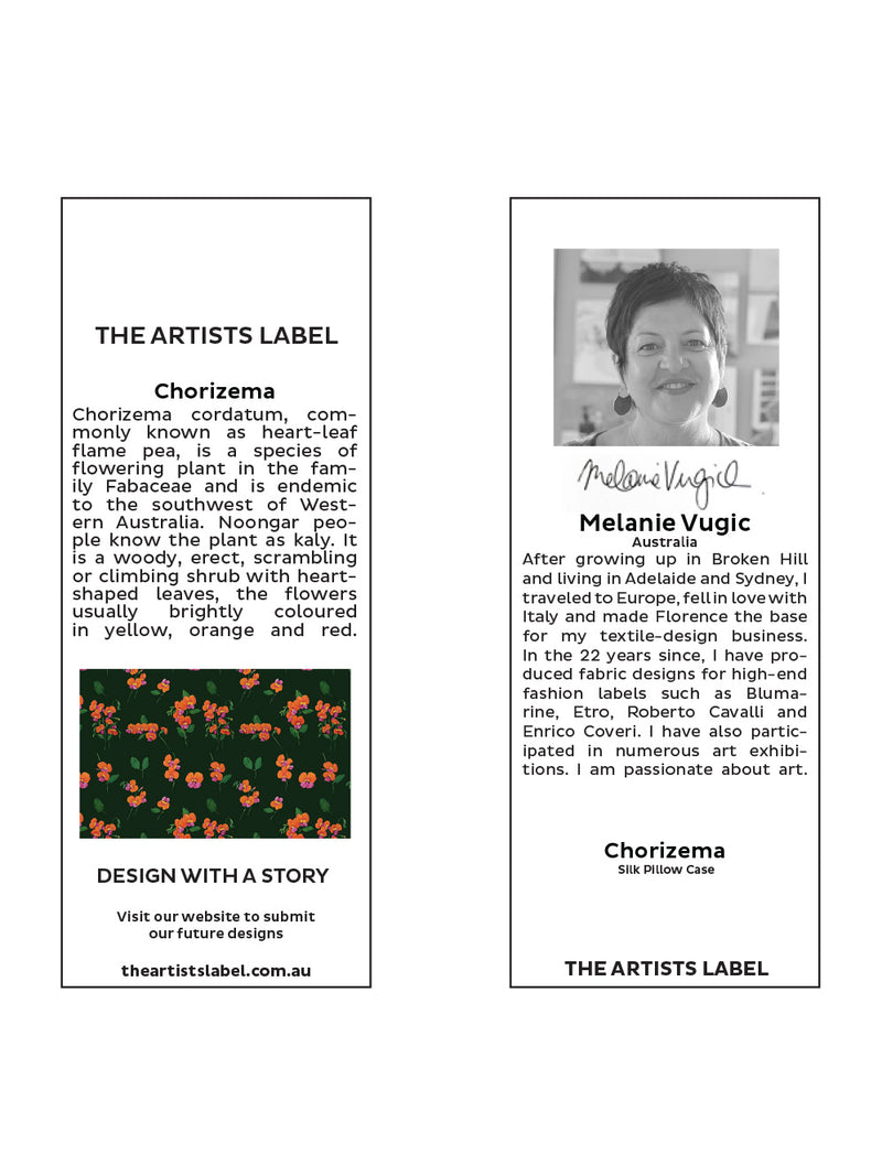 THE ARTISTS LABEL CHORIZEMA SILK PILLOW CASE