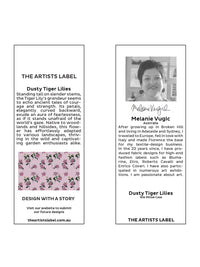 THE ARTISTS LABEL DUSTY TIGER LILIES SILK PILLOW CASE