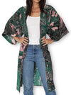 THE ARTISTS LABEL TWILIGHT FOREST LONG SILK KIMONO