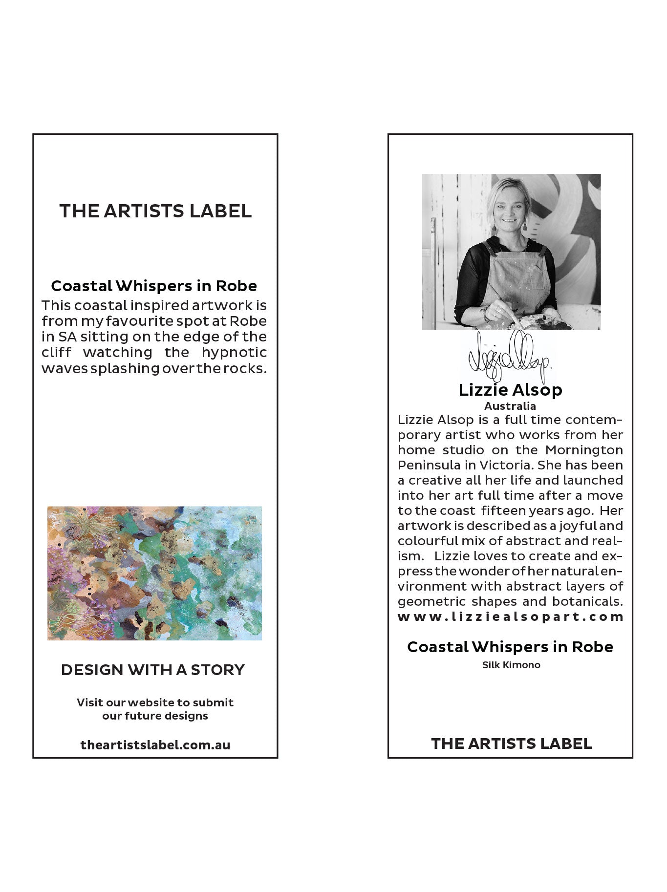 THE ARTISTS LABEL COASTAL WHISPERS SILK KIMONO