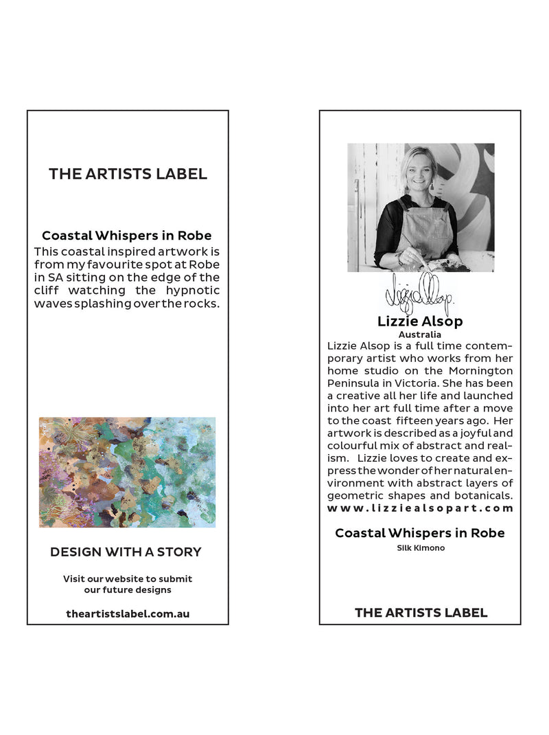 THE ARTISTS LABEL COASTAL WHISPERS SILK KIMONO