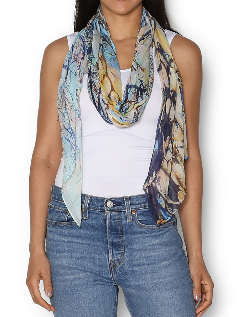 THE ARTISTS LABEL MAGNOLIA TREE SCARF