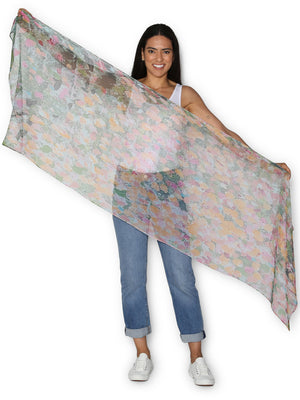 THE ARTISTS LABEL MONETS GARDEN COTTON SCARF