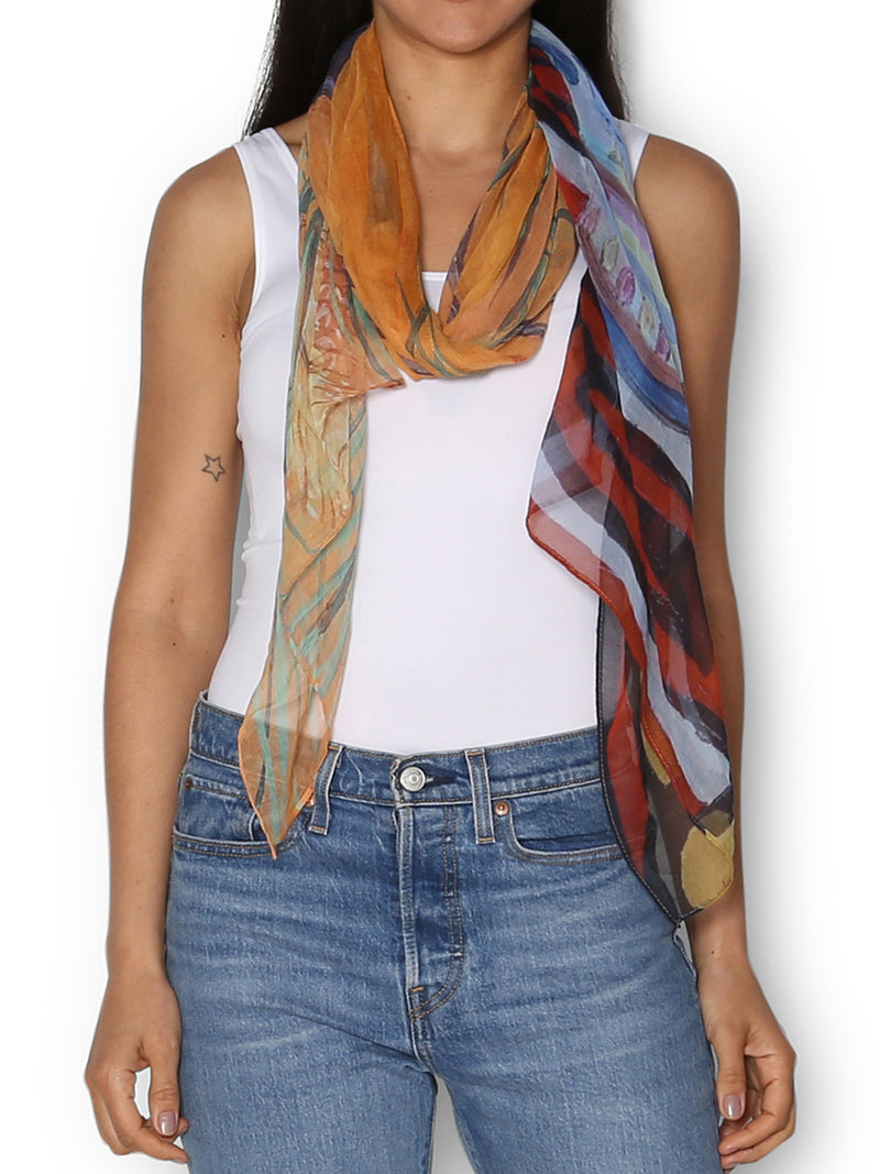 THE ARTISTS LABEL WILD BANKSIA COTTON SCARF