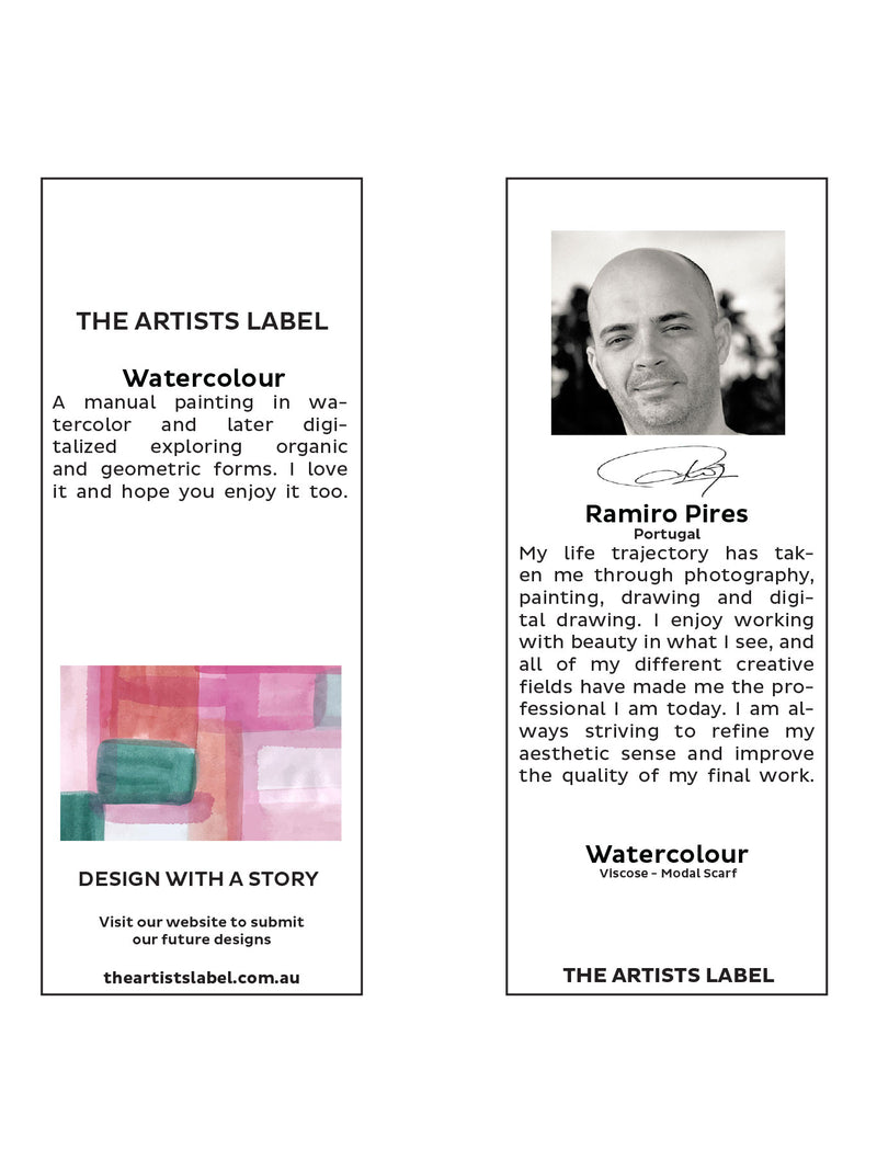 THE ARTISTS LABEL WATERCOLOUR SCARF