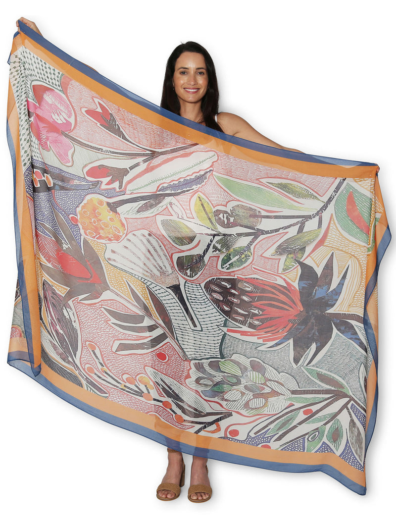 THE ARTISTS LABEL SUNSHINE & AUSTRALIAN NATIVES SCARF