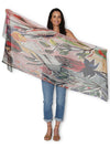 THE ARTISTS LABEL SUNSHINE AND NATIVES SILK SCARF