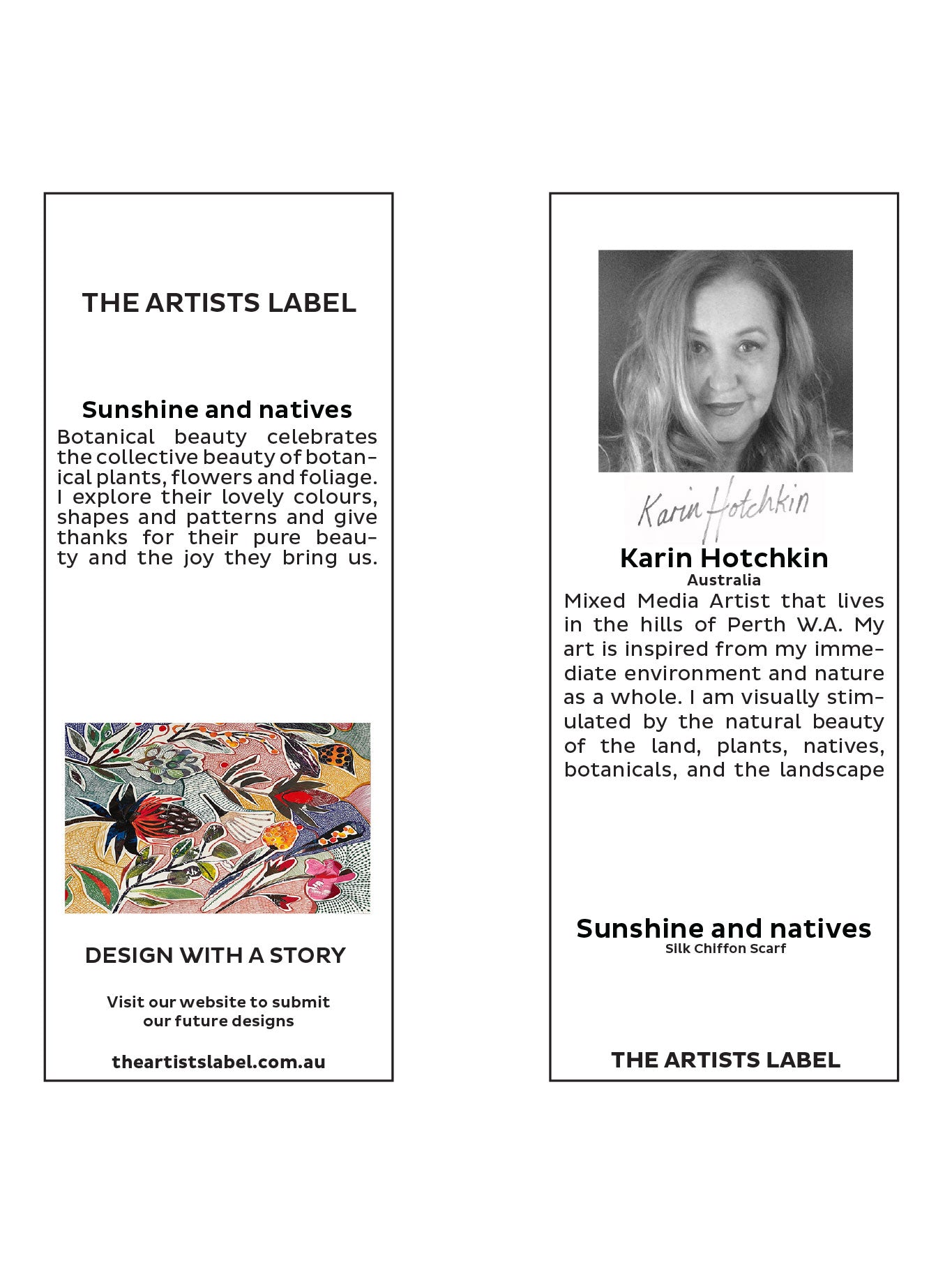 THE ARTISTS LABEL SUNSHINE AND NATIVES SILK SCARF