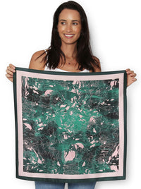 THE ARTISTS LABEL TWLIGHT FOREST SILK SQUARE SCARF