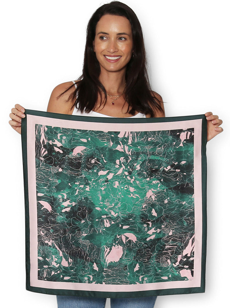 THE ARTISTS LABEL TWLIGHT FOREST SILK SQUARE SCARF