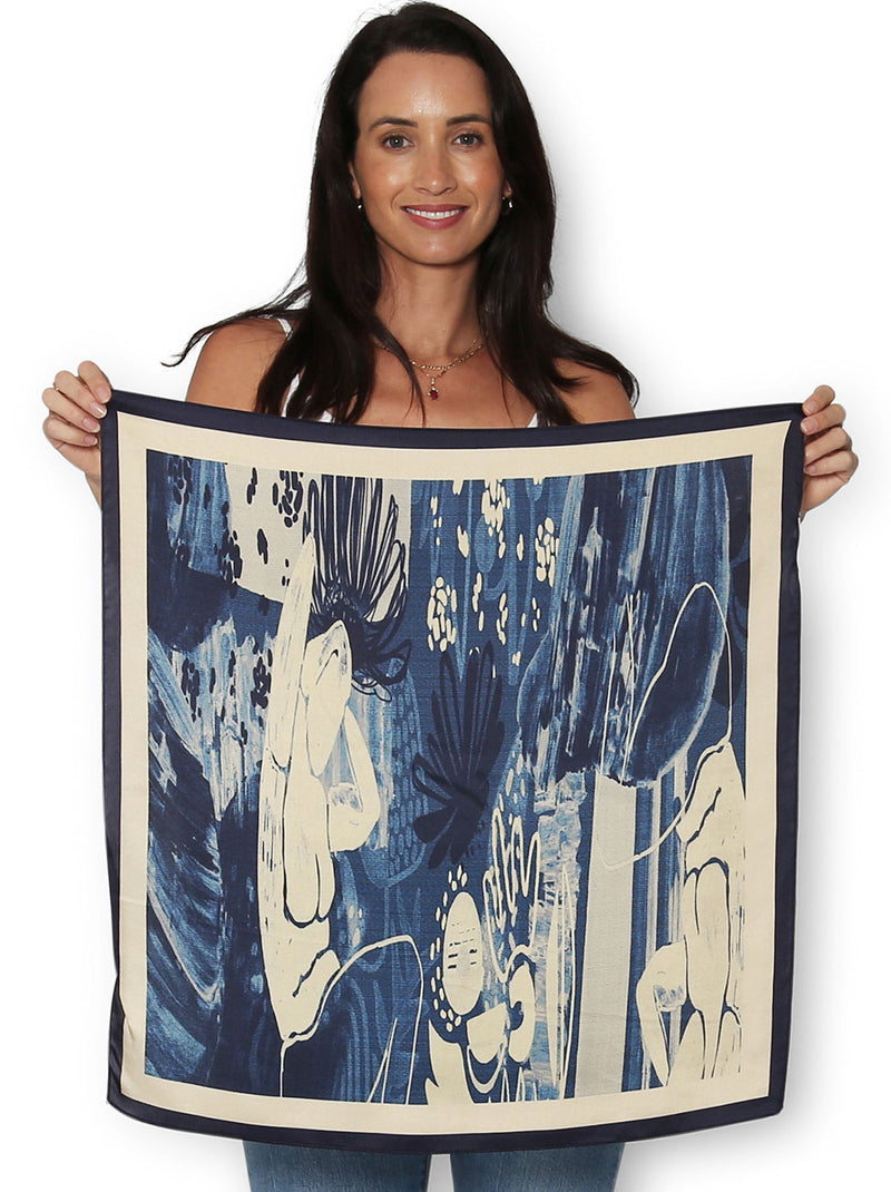 THE ARTISTS LABEL EVENING IN PORTUGAL SILK SQUARE SCARF