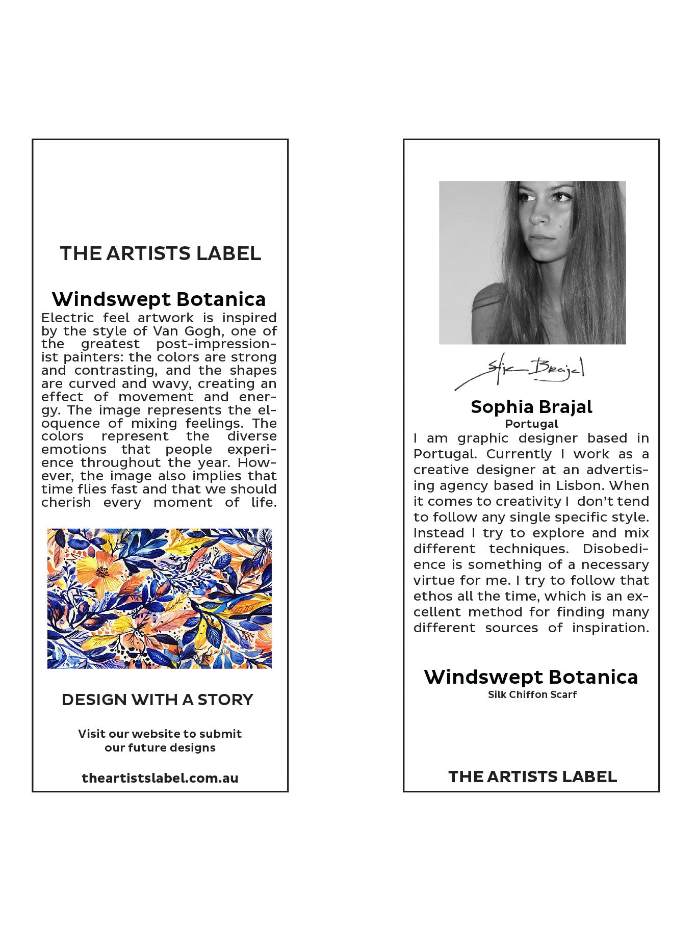 THE ARTISTS LABEL WINDSWEPT BOTANICA SILK SQUARE SCARF